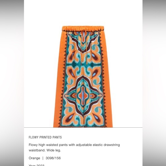 ZARA FLOWY PRINTED PANTS - Picture 2 of 4